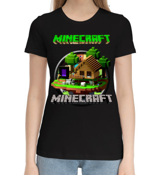 Женская Хлопковая футболка Minecraft