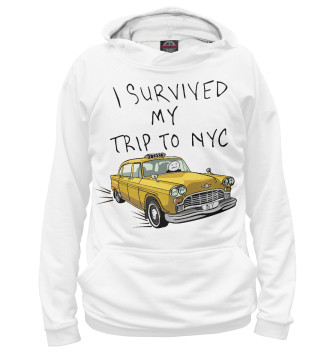 Женское Худи I survived my trip to NY city