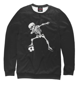 Женский Свитшот Dabbing Skeleton Soccer