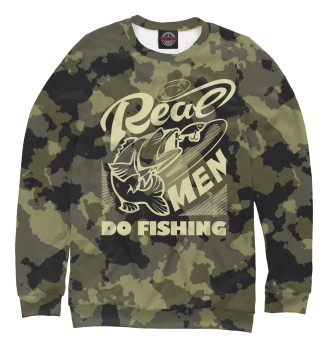 Свитшот для девочек Real men do fishing