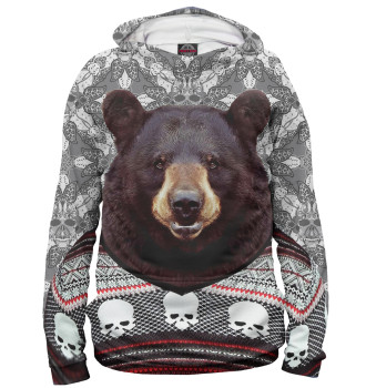Худи для девочек Медведь в свитере