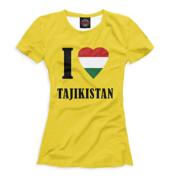 Женская Футболка I love Tajikistan