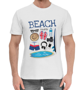 Мужская Хлопковая футболка Beach