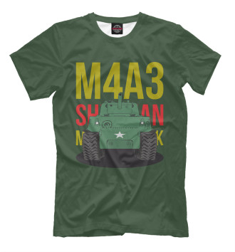 Мужская Футболка Танк США M4A3