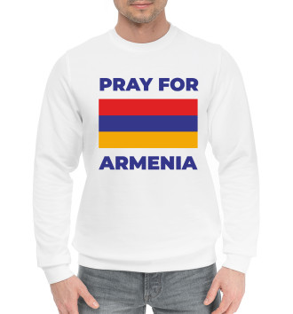 Мужской Хлопковый свитшот Pray For Armenia