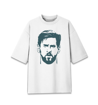 Мужская Хлопковая футболка оверсайз Messi