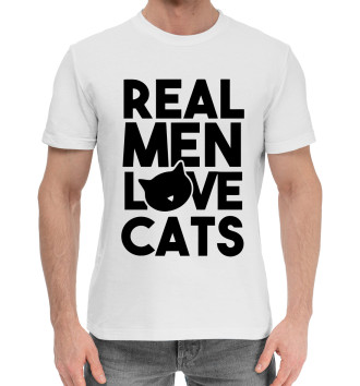 Мужская Хлопковая футболка Love Cats