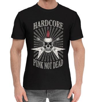 Мужская Хлопковая футболка Hardcore punk not dead