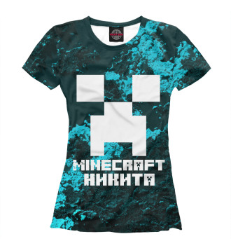 Футболка для девочек Никита-Minecraft