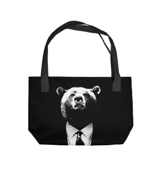Пляжная сумка Медведь бизнесмен