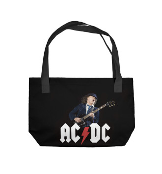 Пляжная сумка AC/DC & гитарист Ангус  Янг