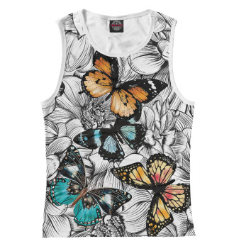Майка для девочек Цветные бабочки