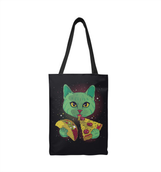 Сумка-шоппер Cosmic pizza cat