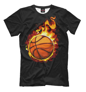Футболка Баскетбольный мяч в огне