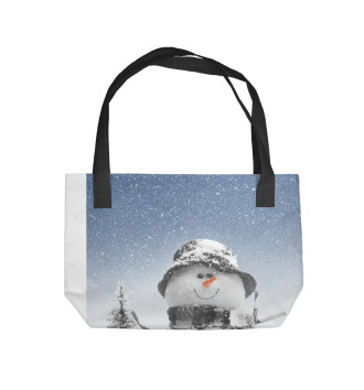 Пляжная сумка Снеговик