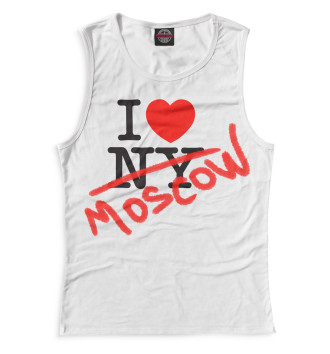 Майка для девочек I Love Moscow