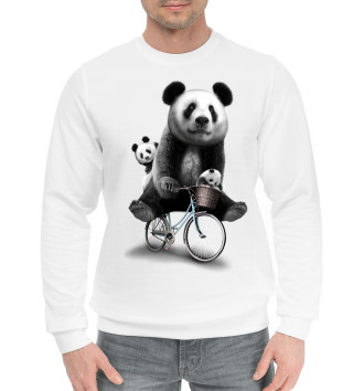 Хлопковый свитшот Панда на велосипеде