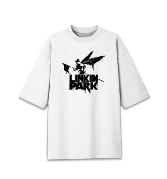 Женская Хлопковая футболка оверсайз Linkin park