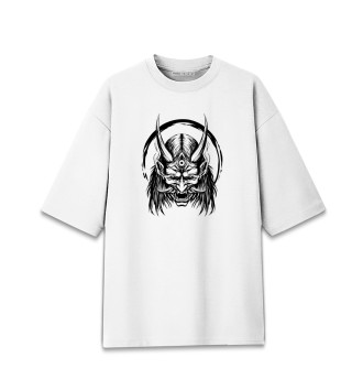 Женская Хлопковая футболка оверсайз Японский демон