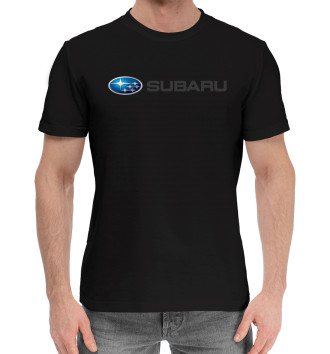 Мужская Хлопковая футболка Subaru