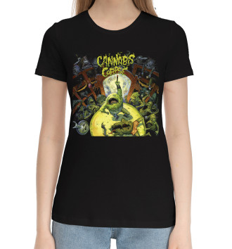 Женская Хлопковая футболка Cannabis corpse
