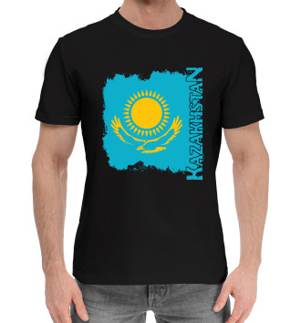 Мужская Хлопковая футболка Kazakhstan