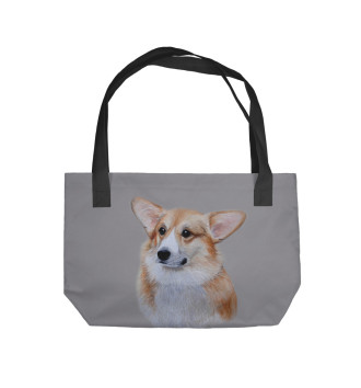 Пляжная сумка Corgi dog