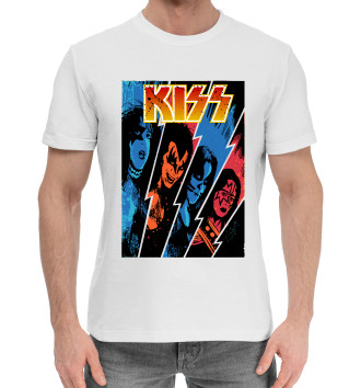 Мужская Хлопковая футболка Kiss