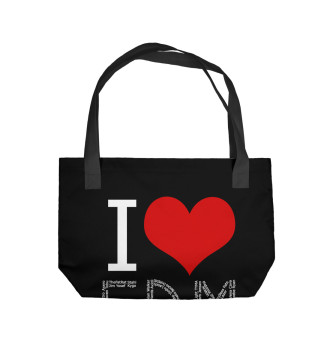 Пляжная сумка I love EDM
