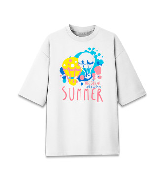 Хлопковая футболка оверсайз Summer