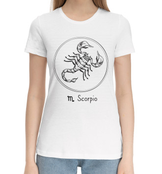Женская Хлопковая футболка Scorpio