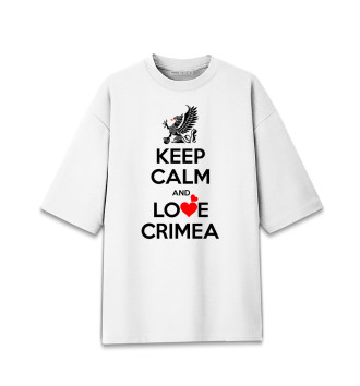 Хлопковая футболка оверсайз Будь спок и люби Крым
