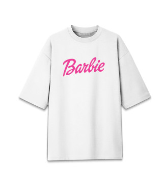 Хлопковая футболка оверсайз Barbie