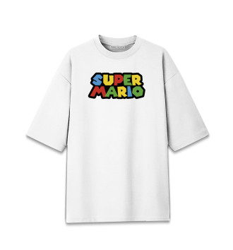 Хлопковая футболка оверсайз Super Mario
