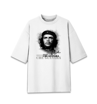 Хлопковая футболка оверсайз Че Гевара (белый фон)