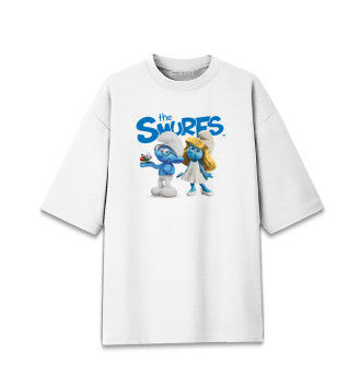 Хлопковая футболка оверсайз The Smurfs