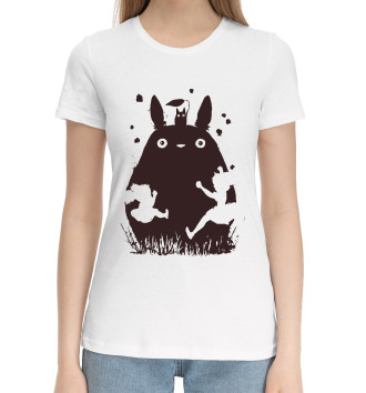 Женская Хлопковая футболка Totoro
