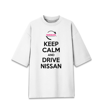 Хлопковая футболка оверсайз Будь спок и води Nissan