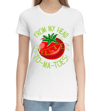 Женская Хлопковая футболка Vegan