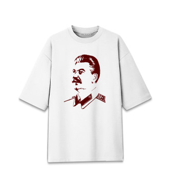 Женская Хлопковая футболка оверсайз Сталин Иосиф Виссарионович
