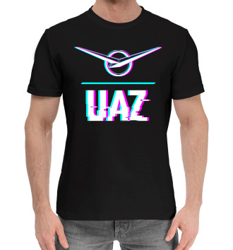 Хлопковая футболка Значок UAZ Glitch