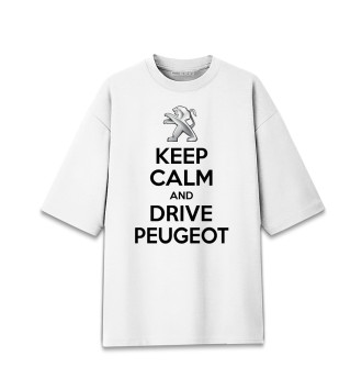 Хлопковая футболка оверсайз Будь спок и води Peugeot