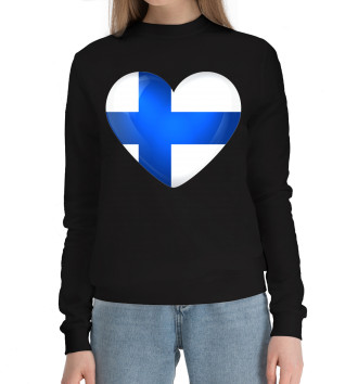 Женский Хлопковый свитшот Finland