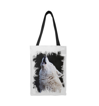 Сумка-шоппер белый волк