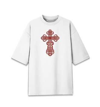 Хлопковая футболка оверсайз Православный крестик