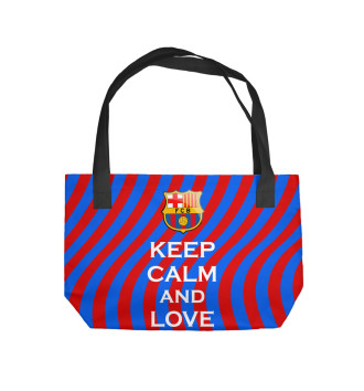 Пляжная сумка Keep Calm and Love Barca