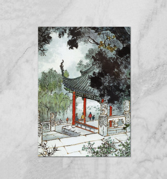  Китайский акварельный рисунок