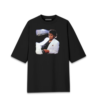 Женская Хлопковая футболка оверсайз Thriller - Michael Jackson