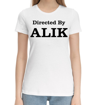 Женская Хлопковая футболка Directed By Alik