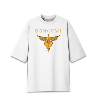 Хлопковая футболка оверсайз Bon Jovi